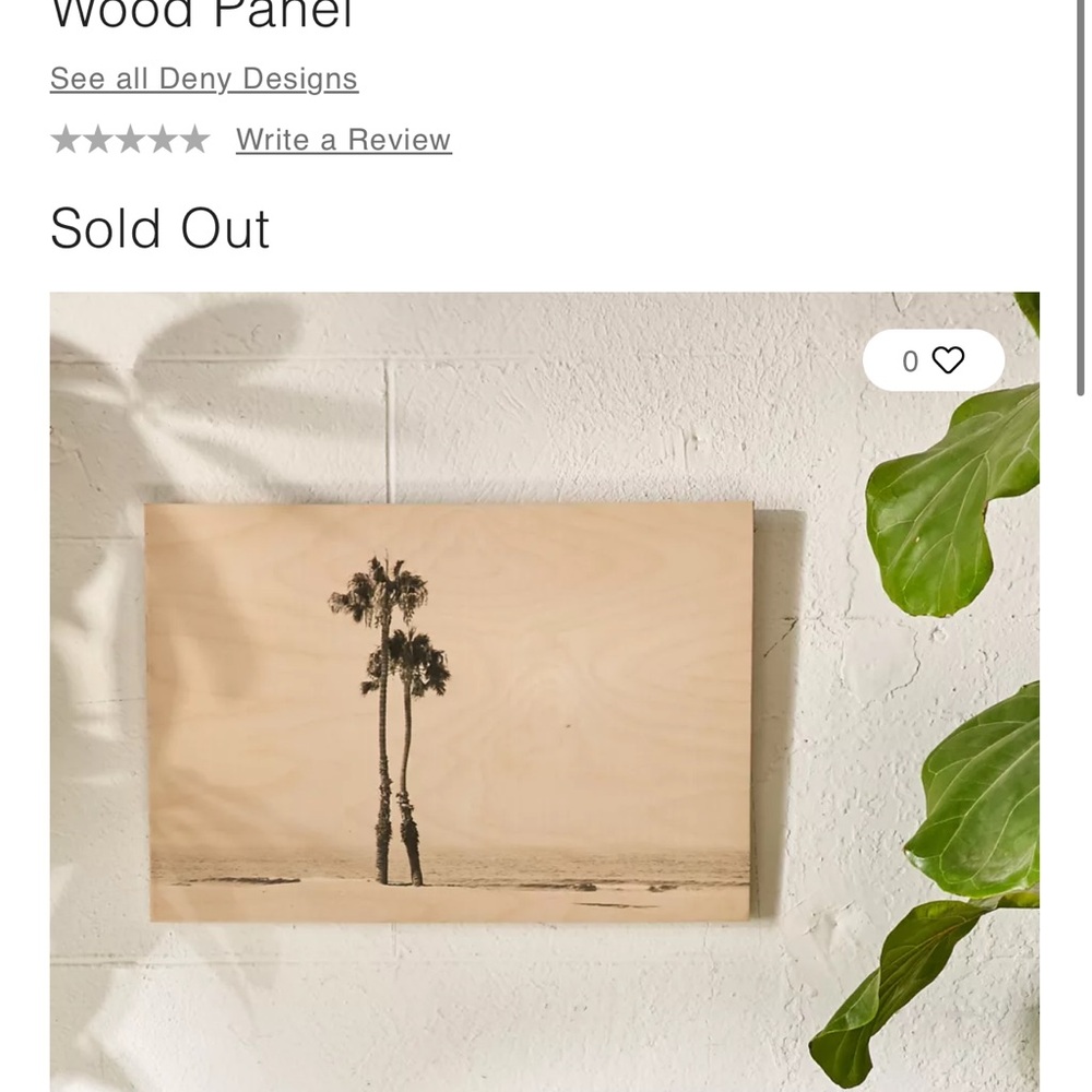 Urban Outfitters Natural Wood Art Panel